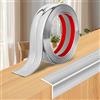 Lefunom Modanatura decorativa autoadesiva flessibile profilo angolare in PVC per pareti, profilo angolare per piastrelle e bordo del soffitto (Argento, 6cm×6m)