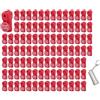 Young Wolf 100 lucchetti in plastica rossa, antifurto, blocco di bloccaggio, 6 mm, diametro gancio(with Unlock Key)