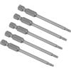 CoCud Punta Cacciavite Torx Magnetiche T10 Lunghezza 75mm 1/4 Attacco Esagonale Acciaio S2 Stella 6 Punti Trapano Avvitatore Antimanomissione - (Applicazioni: per Riparazioni Auto) 5pz