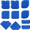 DALAETUS 10 Pezzi Set di Strumenti di Calafataggio in Silicone, Strumenti per Calafataggio Blu Riutilizzabile, Kit di Raschietto Spatola per Sigillante, Pulizia di Cucina, Bagno, Pavimento e Piastrelle