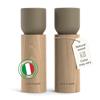 LARS NYSØM Set Macina Sale e Pepe in Legno Manuale - Macina Spezie con Macina in Ceramica Regolabile - Eleganti Macina Pepe e Sale in Legno di Faggio per Cucina o Tavola (Taupe Brown)