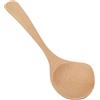 Tomotato Mestolo di Legno per Cucina Professionale, Cucchiaio da Zuppa 16cm in Legno di Faggio con Manico Lungo, Design Ergonomico per Salse, Zuppe e Portate