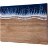 gzcmxh Tagliere in resina, fatto a mano, con motivo a onde, per cucina, formaggio, carne, verdura, bistecca (onde blu)