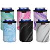 KENOBEE 6x Raffredda Can standard da 12 oz (355 ml), Can Cooler Sleeve in morbido neoprene isolato, riutilizzabili, antiscivolo, per bevande fredde, birra, soda (355 ml, 6 Motivo marmoreo)