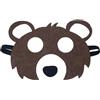 Jtnohx Feltro Maschere Animali, 10 Pz Maschera Halloween, Costume Animale per Compleanno Party Forniture (Maschera Orso)