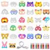 Qzakce Maschere di Animali 32 Pezzi Maschere da Colorare per Bambini Maschere Animali per Halloween Natale Spettacoli Teatrali Feste a Tema Compleanno Carnevale