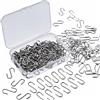 WILLBOND 150 Pezzi Mini S Ganci Connettori Metallo A Forma di S Filo Ganci Appendini con Scatola di Immagazzi