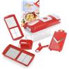 Genius Nicer Dicer Smart | 6 pezzi | Cutter multiplo | Affettatrice | Grating | Dicing | Frutta + Mandolino vegetabile | New