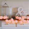 Elinkume LED luce con 20 sfere di cotone,colore luminoso bianco caldo,funzionamento a batteria,3.3M Lampion Lampe String für die Decoration, Rosa