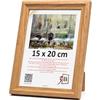 3-B Cornice portafoto Mori - marrone (rovere con venature del legno visivamente delicate) - 15 x 21 cm (A5) - Cornice in legno, cornice per documenti con vetro acrilico