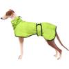 MOREZI Impermeabile Greyhound, giacca impermeabile per cani, foro per il collo e cintura regolabile, adatto a cani di taglia media e grande-Verde-S