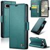 Rerzoiro Cover per Google Pixel 7A Custodia Portafoglio [Blocco RFID] Premium Pelle PU Wallet Case Flip Libro con Porta Carte Slot Supporto Flip Case per Google Pixel 7A, Blu-verde