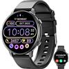 Hwagol Smartwatch uomo donna con Effettua/Risposta Chiamate, Round Waterproof Fitness Tracker 140+ Modalità Sportive Orologio Smart watch con Contapassi/Cardiofrequenzimetro/SpO2 per Android iOS