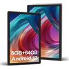 DMOAO Tablet 10 Pollici Android 12 con 5G Wi-Fi, HD Tablet con 8 GB RAM + 64 GB ROM (Espandibile fino a 1 TB), GPS, 8 Cores 2.0 GHz, Bluetooth 5.0, 1280 * 800 IPS, USB-C, 6000 mAh, Nero