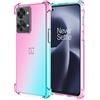 HONLEN Custodia per OnePlus Nord 2T Case, (6.43 Inches) Trasparente Sfumato TPU Silicone Progettata, 4 Angoli rinforzati Case