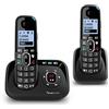 Amplicomms BigTel 1582 Duo Cordless DECT Tasti Grandi Telefono, Segreteria Telefonica, Cornetta Aggiuntiva, Audio Boost, Suonerie Extra Rumorose, Compatibile con Apparecchi Acustici
