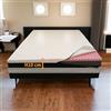 Comfy Line Topper MEMORY + Topper RIGIDO ORTOPEDICO ALTO 10 cm | TOPPER IBRIDO matrimoniale 180X195 Cm | Materasso con tessuto SFODERABILE | Topper doppia rigidità - MOD. GENESI H10