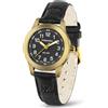PINIDOUS Orologio per Donna Orologi Analogici al Quarzo Mini Orologio da Donna Elegante Facile Lettura Impermeabile Cinturino in Pelle Stile Classico Semplice Elegante Orologi da Polso da Donna (Nero Oro)