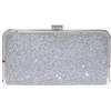 CORIOS Borsetta da Sera da Donna Borsa Scintillante Strass Clutch Pochette Piccolo con Catena Formale Elegante Borsa a Spalla a Tracolla per Cocktail Festa Cerimonia Ballo Argento
