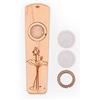ANCLLO Wood Kazoo Portable Wooden Kazoo Guitar Ukulele Accompaniment Strumento a fiato con confezione regalo in metallo (A)