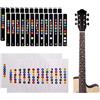 OHYER 4 Pezzi Adesivi Note Chitarra Adesivi Scala Musicale Chitarra Tastiera per Chitarra Acustica Adesivi Aiuto Apprendimento Chitarra con Codice Etichette per Principianti (Nero e Trasparente)