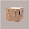 LUCGEL 10 Pz Bag Box Porta Panettone Carta Kraft Avana con Cordino 25+25x25 cm