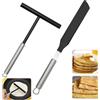 Dinhauyon 2 Pezzi Distributore Crepes Forma T Acciaio Inox, Set Spatola Crepes con Superficie Liscia e Resistente Calore, Stendi per Pan Pancake Antiaderente, Accessori per Padella Crepes, Forno, Casa Cucina