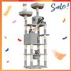 Oak & Tea Tiragraffi per gatti Oak & Tea XXL da 208 cm con amaca per la casa e tiragraffi Topping Safe per gatti di grandi dimensioni - Grigio chiaro