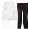 Puma Ac Milan Puma Tuta Intera Completa Ragazzo Bambino Casuals HD FZ Bianco