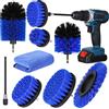 Aokyom Spazzola per Trapano 8PCS Spazzole per Trapano per Pulire Drill Brush Power Scrubber Spazzole per la Pulizia Spazzola Rotante Pulizia Elettrica per Bagno Doccia Toilette Piastrelle Pavimenti,Blu