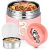 Bixury Thermos per Alimenti Caldi, 1300ml Contenitore Termico per Alimenti Caldi con Cucchiaio Pieghevole (B)