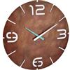 TFA Dostmann Orologio da parete analogico, 60.3536.08, radiocomandato CONTOUR, orologio radiocomandato, orologio di design, aspetto ruggine