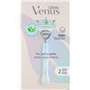 Venus Per Peli E Pelle Della Zona Intima Rasoio Donna, 1 Manico + 2 Lamette