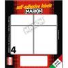 MARKIN Etichetta adesiva bianca 70x56mm (10fogli x 4etichette) Markin X11047