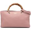 Gucci Pre-Owned - Borsa shopper media in pelle di vitello e bambù 2016-2025 - unisex - pelle di vitello/bamboo - Taglia unica - Rosa