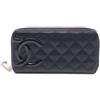 CHANEL Pre-Owned - Portafoglio bi-fold Cambon Ligne in pelle di agnello trapuntata con zip a giro 2013-2014 - Donna - pelle di agnello/pelle lucida...