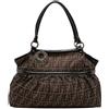 Fendi Pre-Owned - Borsa a spalla Chef grande con motivo Zucca 2000-2010 - Donna - tela/pelle lucida - Taglia unica - Marrone