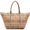 Burberry Pre-Owned - Borsa tote Salisbury media in tela cerata con motivo Haymarket Check 2000-2017 - Donna - tessuto/pelle di vitello - Taglia unica