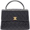 CHANEL Pre-Owned - Borsa a mano Kelly Parent media in pelle di agnello con manico 1996-1997 - Donna - pelle di agnello - Taglia unica - Nero