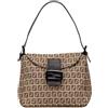Fendi Pre-Owned - Borsa a spalla Mamma Double Flap in tela con motivo Zucchino XX secolo - Donna - pelle di vitello/tela - Taglia unica - Marrone