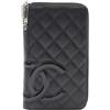 CHANEL Pre-Owned - Portafoglio Cambon Ligne in pelle di agnello con zip 2009-2010 - Donna - pelle di agnello - Taglia unica - Nero