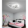 Arcadia Plafoniera Led Soffitto Moderna con Luce Calda e Fredda Dimmerabile, Telecomando e App per Cellulare - Lampadario Camera da Letto, Soggiorno, Cucina, Cameretta e Salotto - 3100LM 52W 63Cm