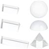 OLYCRAFT 6 confezione Prismi di Cristallo per Fotografia Include 49.5mm Una Sfera di Cristallo 47mm Una Piramide 40.5mm e 100mm Prismi Triangolari Una Cupola di Ingrandimento Da 47.5mm per Giocare
