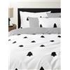 Westwing Collection Copripiumino reversibile in flanella con motivo albero di Natale Noan