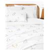 Westwing Collection Copripiumino in cotone percalle con ricamo natalizio Elvien