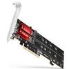 AXAGON PCEM2-ND PCIe Adapter For Two M.2 SSDs with Software Raid