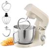 SENYA Robot Pasticceria Multifunzione 1500W - Ciotola in acciaio inox 5L - 10 Velocità + Funzione Pulse - Batterista, frusta, gancio incluso - Coperchio antispruzzo con separatore d'uovo - Silenzioso,