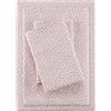Sleep Philosophy, True North, Set di biancheria da letto in 100% flanella di cotone caldo, con stampa di animali e stelle, ultra morbido, per il freddo, per letto matrimoniale, colore cipria, 4 pezzi