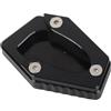 fuik Cavalletto Laterale Pad, Parti Moto Cavalletto Base Sostituzione Lega di Alluminio per TRIUMPH STREET TWIN 2016-2019(Nero)