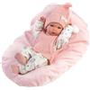 Llorens Reborn Vinile 35cm con Cuscino Rosa